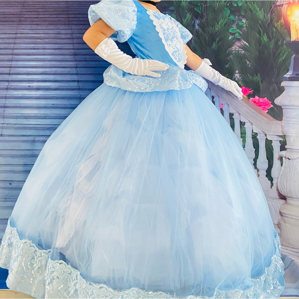 Elegant Sky Blue Kids Costume